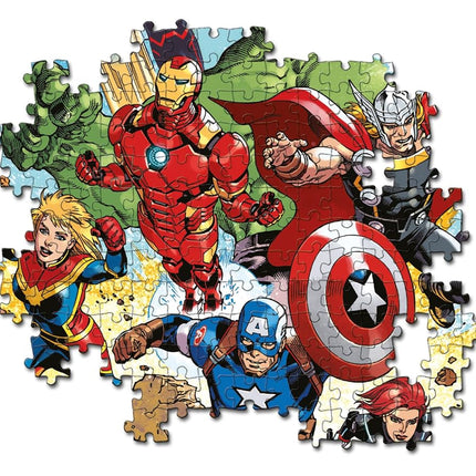 Clementoni Jigsaw Puzzle Marvel Super Avengers 300 Pieces - Supercolor Puzzle For Children 9-11 Years, Cartoon, Gift For Boy/Girls, Marvel, Puzzle For Kids, Made In Italy, 21728