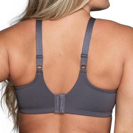 Vanity Fair Women's Full Figure Beauty Back Smoothing Bra, 4 Way Stretch Fabric, Lightly Lined Cups Up to H, Opaque, Underwire-Steele, 42C