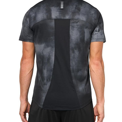 Under Armour Men's CoolSwitch Printed Short Sleeve T Shirt, (003) Black / Castlerock / Reflective, XL