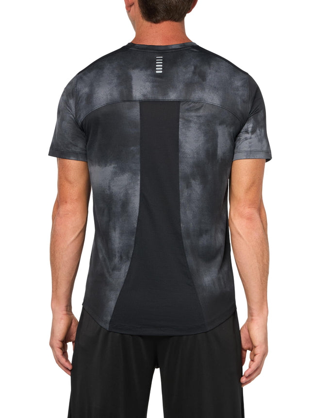 Under Armour Men's CoolSwitch Printed Short Sleeve T Shirt, (003) Black / Castlerock / Reflective, Large