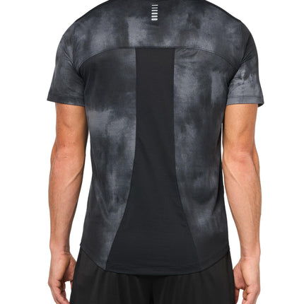Under Armour Men's CoolSwitch Printed Short Sleeve T Shirt, (003) Black / Castlerock / Reflective, S