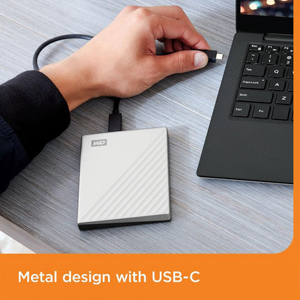WD 2TB My Passport Ultra, portable external storage, external hard drive, software with defense against ransomware, backup and password protection, Works with PC, Xbox S|X, Playstation, Silver