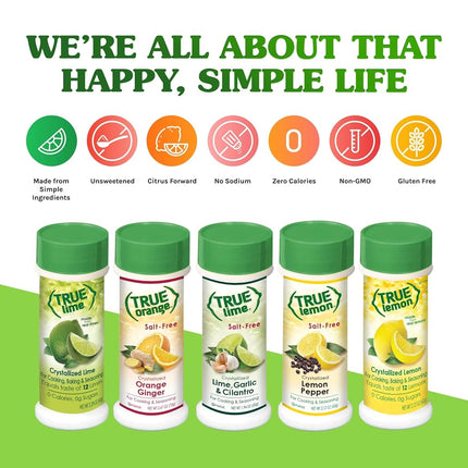 TRUE CITRUS Lemon Large Shaker, 10.6 Ounce