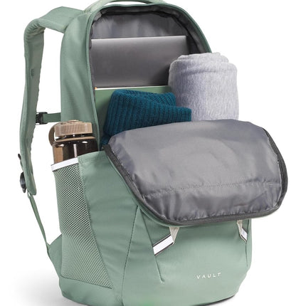 THE NORTH FACE Women's Vault Everyday Laptop Backpack | Water Repellent Commuter Travel Bag, Spacious Main Compartment, Slate Moss/White Dune, One Size, Vault Everyday Laptop Backpack | Commuter