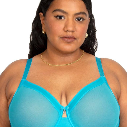 Curvy Couture Women's Sheer Unlined Underwire Plun