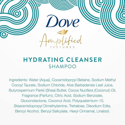Dove Amplified Textures Hydrating Cleanse with Moisture Amplifying blend Shampoo for curly hair 340 ml