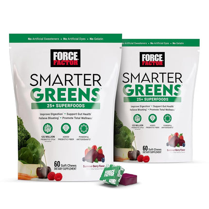 Force Factor Smarter Greens Superfood Chews, 2-Pac