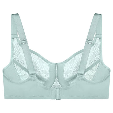 Glamorise Lace Comfort Wonderwire Underwire Bra 9855 (Women's & Women's Plus) Jade