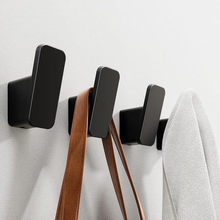 4-Pack Matte Black Towel Hook for Bathroom, Robe C