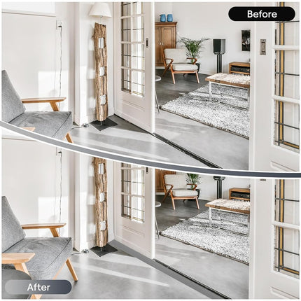 Vinyl-Door-Threshold-Ramps Floor-Transition-Strips 36 inch, Threshold 1/2'' ~ 3/5'', Thresholds Ramps for Doorways, Edge-Reducer Threshold-Transition-Strip for Home/Door/Floor (Grey)
