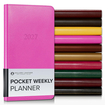 Gallery Leather Pocket Weekly Planner 2026-2027 Ca