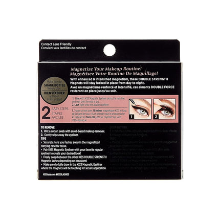 KISS Magnetic Lashes Tempt, 1 Pair, Black, (Pack of 1), KMEL02C