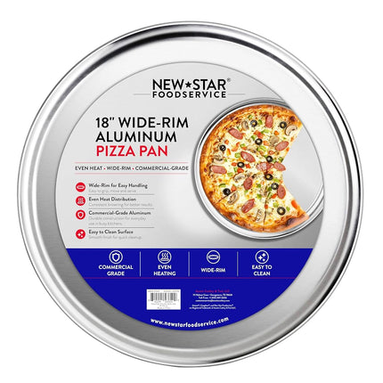 New Star Foodservice 50776 Pizza Pan/Tray, Wide Ri