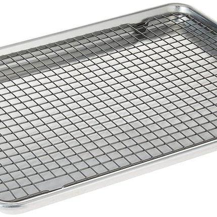 Nordic Ware 43172AMZM Half Sheet with Oven Safe Nonstick Grid, Aluminum, Natural