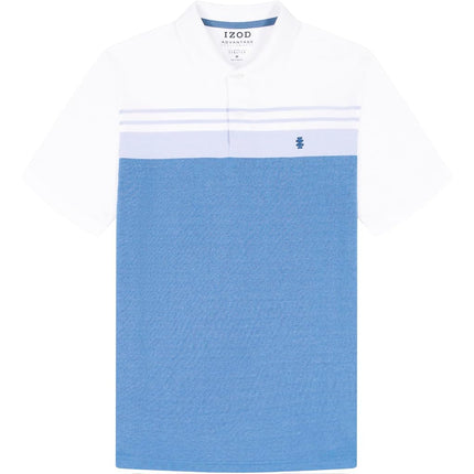Izod Men's Big and Tall Advantage Performance Short Sleeve Polo Shirt, Bright White, XL
