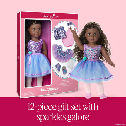 American Girl, Truly Me #127 Doll & Dance All Day Set, with Hazel Eyes, Curly Dark-Brown Hair, Very Deep Skin, Ages 6+