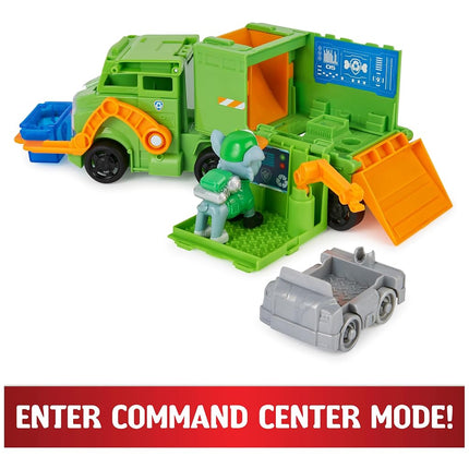Paw Patrol Transformable Rocky Car - Big Truck with 1 Rocky Figure and 1 Mini Rescue Car - 6065318 - Toys for Children 3 Years+