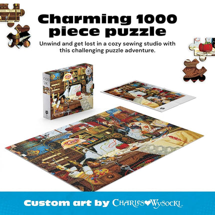 Buffalo Games - Silver Select - Charles Wysocki - Maggie The Messmaker - 1000 Piece Jigsaw Puzzle for Adults Challenging Puzzle Perfect for Game Nights - Finished Size 26.75 x 19.75