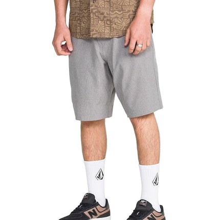 Volcom Men's Kerosene 21" Hybrid Chino Shorts, Heather Grey, 32