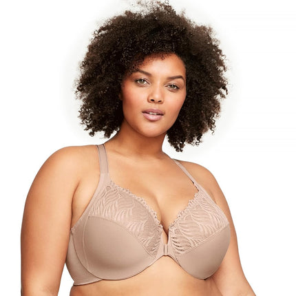 Glamorise Front-Closure T-Back Wonderwire Underwire Bra 1246 (Women's & Women's Plus)