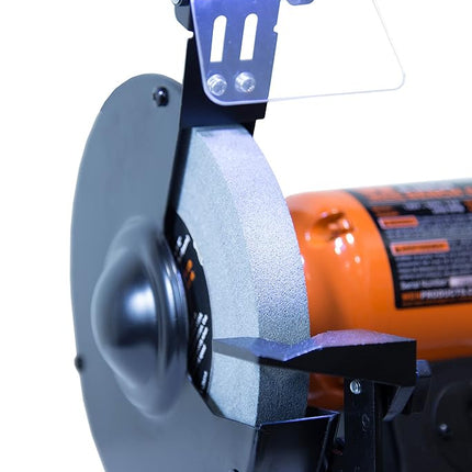 Wen BG4282 4.8-Amp 8-Inch Single Speed Bench Grinder with LED Work Lights, 14 x 10 x 11.75 inches, Black and Orange