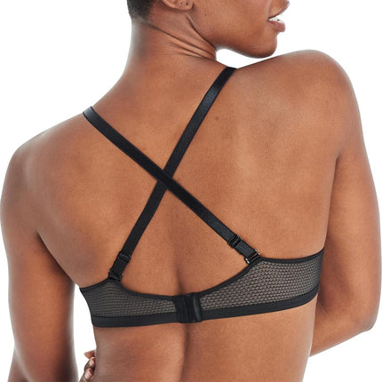 Hanes Women's Padded Bra, Black/Nude, M