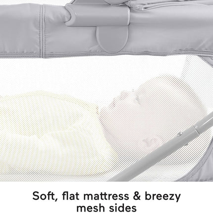 Berceau portable Fisher-Price Apaisant avec projection, lumières, musique, vibrations et pliage compact pour nouveau-nés de 0 mois et plus, Fawning Leaves