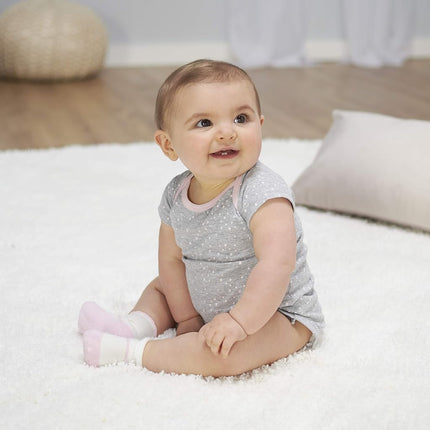 Gerber baby-girls 5-pack Short Sleeve Variety Onesies Bodysuits, Bunny Love, 6-9 Months