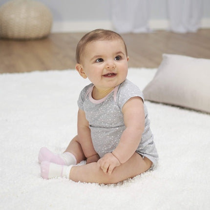 Paquete de 5 bodys Gerber de manga corta para bebé niña, modelos surtidos, diseño Pink Bunny Love, de 0 a 3 meses, Bunny Love, de 0 a 3 meses