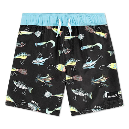 Hurley Boys' Pull on Swim Trunks, Black/Allure, 5