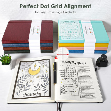 Bullet Dotted Journal, 312 Numbered Pages Dot Grid Notebook A4, 8.5" x 11"