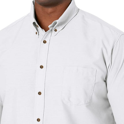 Red Kap Men's Size RK Poplin Dress Shirt, White, X-Large/Tall