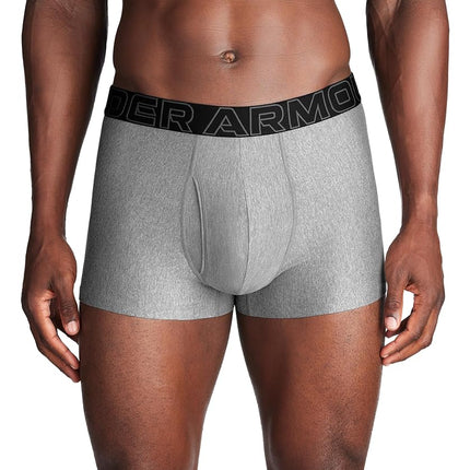 Under Armour Men's Multi-Pack Performance Tech Trunk, Boxer Brief with 3" Inseam, Ultra-Soft, Steel Heather - Core 3-pack, 4XL