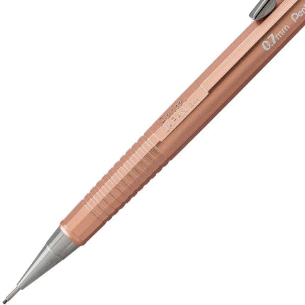 Pentel Sharp Mechanical Pencil, 0.7mm Metallic Copper Barrel, Box of 12 (P207MY)