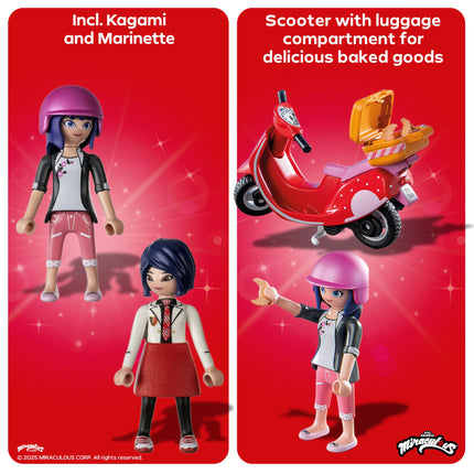 Playmobil | Miraculous | Scooter ride through Paris | Toy from 4 years | Gift for children | Encourages creativity & role play | Play figure with accessories & detailed set | 71864