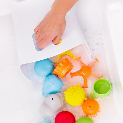 Ubbi Stand Up Bath Toy Storage Organizer, Bath Caddy with Removable Drying Rack Bin for Toddlers and Baby, Sage