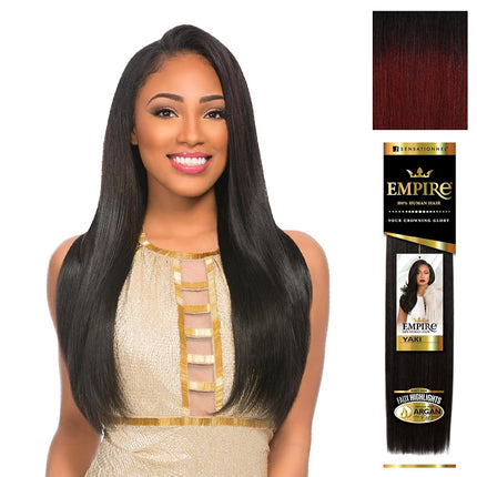 EMPIRE YAKI (14" T1B/530) - Sensationnel 100% Human Remy Hair Yaky Weave