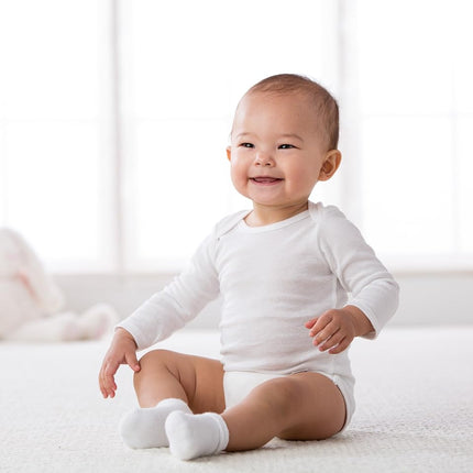 Gerber 2-Pack Long Sleeve Side-Snap Shirts, White, 0-3 Months