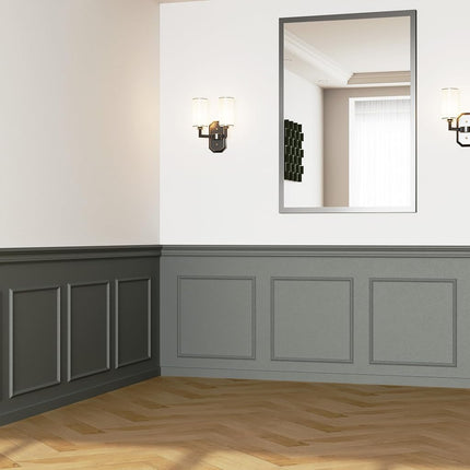 6 Set Accent Wall Molding Kit Premade Wainscoting Panels Wall Molding Peel and Stick Panel White Pre Cut Trim for Walls Picture Frame Molding for Home Decoration (20 x 20 Inch)