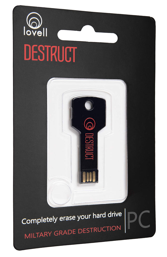 Destruct USB gadget - Computer data wipe tool - Wipe your hard drive - Military Grade Destruction l Wipe all your data l PC hard drive erase l Sell you laptop clean
