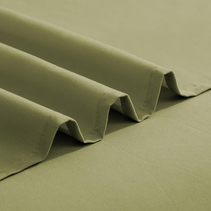 Elegant Comfort Luxurious 1500 Premium Hotel Quality Microfiber Three Line Embroidered Softest 4-Piece Bed Sheet Set, Wrinkle and Fade Resistant, Twin/Twin XL, Sage-Green
