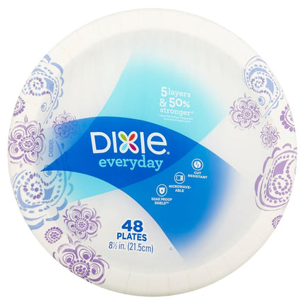 Dixie Everyday Paper Plates, 8.5 Inches, 48 Count (Pack of 3)