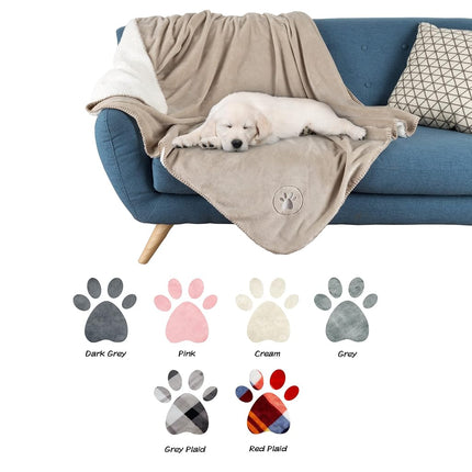 Petmaker Waterproof Blanket for Dogs and Cats - Reversible 50x60 Throw for Couch, Bed, or Car Protection Against Spills, Stains, and Pet Fur (Tan)