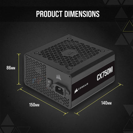 Corsair CX-M Series, CX750M, Modular Power Supply, 80 Plus Bronze
