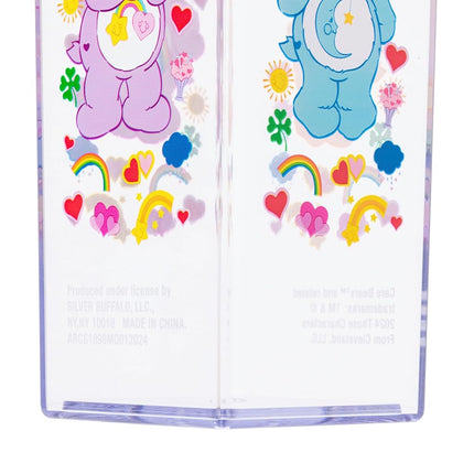 Silver Buffalo Care Bears con los osos Friend, Cheer, Grumpy y Best Friend, botella jarra de cartón de leche de plástico, 480 ml