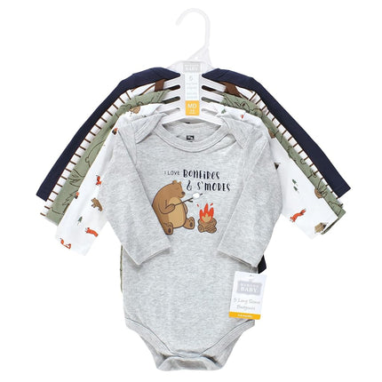 Hudson Baby mamelucos de manga larga de algodón unisex para bebé, animales de campamento, 9-12 meses
