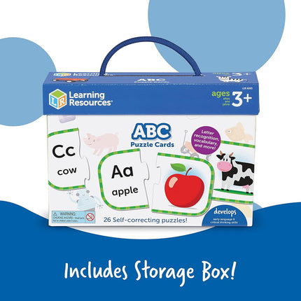 Learning Resources ABC Puzzle Cards, Preschool Readiness, Self Correcting Puzzles, Ages 3+