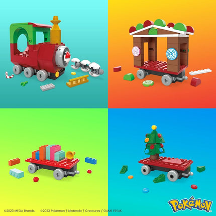MEGA Pokémon Action Figure Building Toys, Holiday Train with 373 Pieces, 4 Poseable Characters, Gift Idea for Kids, HHP69,Multi-coloured,Medium
