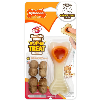 Nylabone Knuckle Bone Pop-In Treat Toy Power Chew 