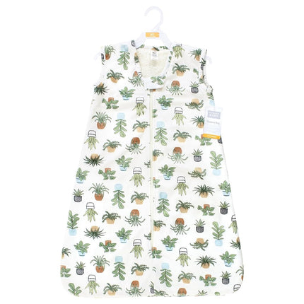 Hudson Baby Saco de dormir de piel sintética de felpa unisex para bebé, manta usable, plantas, 18-24 meses, plantas, 18-24 meses